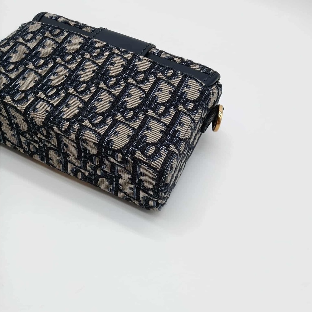 Dior Monogram Blue and Gold Clutch - Picture 3 of 16
